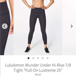 Lululemon Wunder under HR 7/8 tight *F